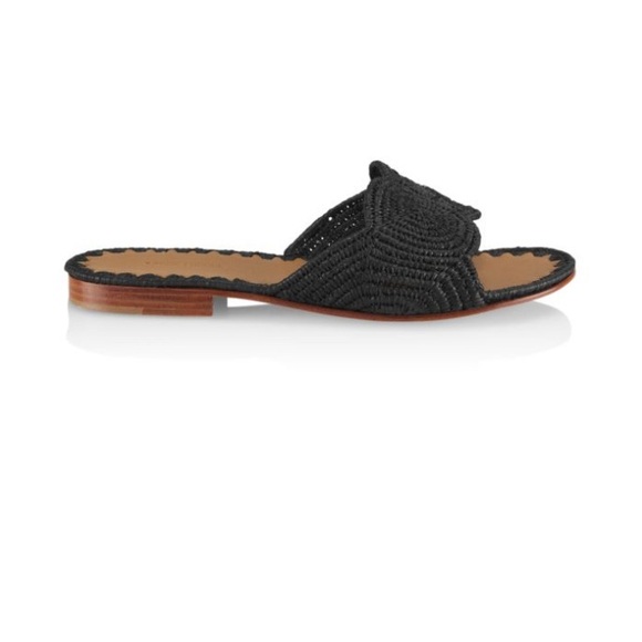 CARRIE FORBES Naima Raffia Slides - Picture 1 of 4